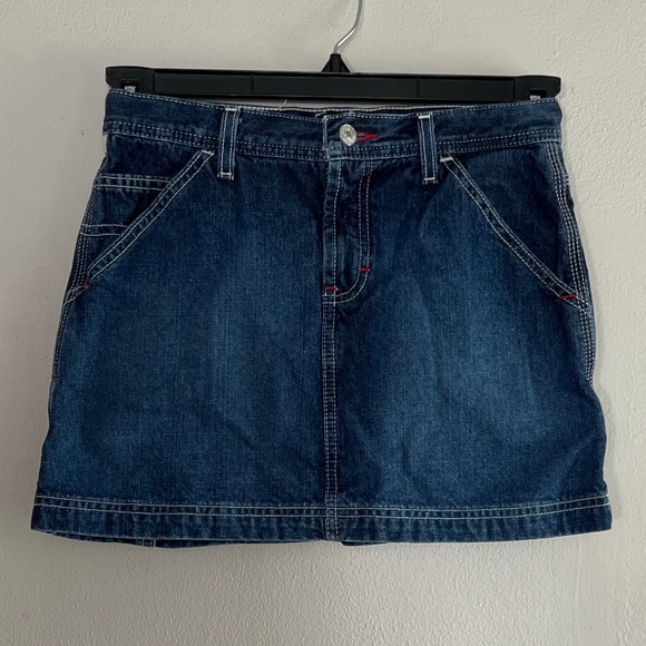 Tommy Hilfiger Dresses & Skirts - Vintage Tommy Jeans mini denim carpenter skirt size 3
